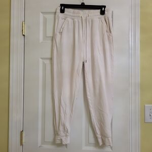 Lilly Pulitzer Luxletic Winter White Jogger Pants Size M
